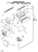 ICEMAKER PARTS, OPTIONAL PARTS (NOT INCLUDED) Diagram and Parts List for GD5RHAXSB01  Whirlpool Refrigerator