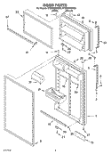 DOOR Diagram and Parts List for ET8RHMXKQ00  Whirlpool Refrigerator