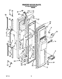 FREEZER DOOR Diagram and Parts List for ED27DQXXN01  Whirlpool Refrigerator