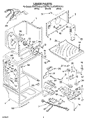 LINER PARTS Diagram and Parts List for ET9FTTXLQ12  Whirlpool Refrigerator