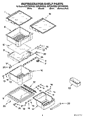 REFRIGERATOR SHELF PARTS Diagram and Parts List for GC5THEXNB03  Whirlpool Refrigerator
