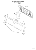BACKGUARD Diagram and Parts List for TGP310LW0  Estate Range