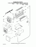 ICEMAKER PARTS Diagram and Parts List for GD5DHAXVB04  Whirlpool Refrigerator