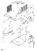 UNIT Diagram and Parts List for ET18GMXHT01  Whirlpool Refrigerator