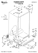 CABINET PARTS Diagram and Parts List for  Whirlpool Refrigerator