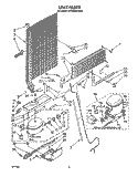 UNIT Diagram and Parts List for ET18HKXTN01  Whirlpool Refrigerator