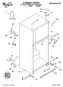 CABINET, LITERATURE Diagram and Parts List for ET8FTEXKQ01  Whirlpool Refrigerator