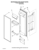 REFRIGERATOR DOOR PARTS Diagram and Parts List for  Whirlpool Refrigerator