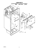 LINER Diagram and Parts List for ET18ZKXWG11  Whirlpool Refrigerator
