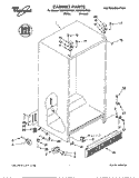 CABINET Diagram and Parts List for ED25RQXFW01  Whirlpool Refrigerator