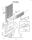 UNIT Diagram and Parts List for ET18AKXMWR2  Whirlpool Refrigerator