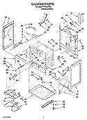 CHASSIS PARTS Diagram and Parts List for TES356TD0  Estate Range