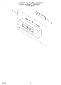CONTROL PANEL, LITERATURE Diagram and Parts List for KEBS208DBL2  KitchenAid Wall Oven