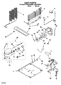 UNIT PARTS Diagram and Parts List for ET9FHTXMT00  Whirlpool Refrigerator