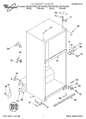 CABINET Diagram and Parts List for ET21CKXHB00  Whirlpool Refrigerator