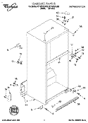 CABINET Diagram and Parts List for ET18ZKXDN02  Whirlpool Refrigerator