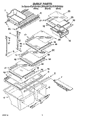 SHELF PARTS Diagram and Parts List for ET8CHMXKT05  Whirlpool Refrigerator