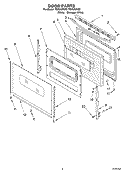 DOOR, OPTIONAL Diagram and Parts List for TGP325KW0  Estate Range