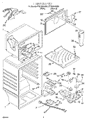 LINER Diagram and Parts List for ET22RMXGN01  Whirlpool Refrigerator