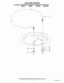 HEATER PARTS Diagram and Parts List for  KitchenAid Dishwasher