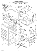 LINER PARTS Diagram and Parts List for ET8CHKXKQ03  Whirlpool Refrigerator