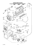 ICEMAKER Diagram and Parts List for GD5NHGXKT01  Whirlpool Refrigerator