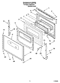 DOOR PARTS, OPTIONAL PARTS Diagram and Parts List for TES326RD1  Estate Range