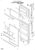 DOOR Diagram and Parts List for ET18NMXDW04  Whirlpool Refrigerator