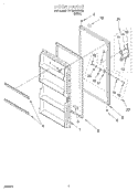 DOOR Diagram and Parts List for TVF15FRGW03  Whirlpool Freezer