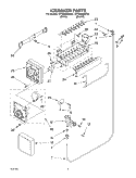 ICE MAKER Diagram and Parts List for ET1RHMXKT01  Whirlpool Refrigerator