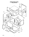 UPPER OVEN Diagram and Parts List for KEBS276XBL3  KitchenAid Wall Oven