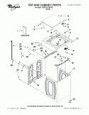 TOP AND CABINET PARTS Diagram and Parts List for  Whirlpool Washer