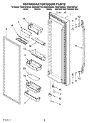 REFRIGERATOR DOOR PARTS Diagram and Parts List for GS6SHEXNQ04  Whirlpool Refrigerator