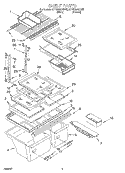 SHELF, LIT/OPTIONAL Diagram and Parts List for ET19RMXGN02  Whirlpool Refrigerator