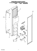 FREEZER DOOR PARTS Diagram and Parts List for GS2SHAXSB03  Whirlpool Refrigerator