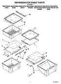 REFRIGERATOR SHELF PARTS Diagram and Parts List for GS6NVEXSS03  Whirlpool Refrigerator