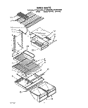 SHELF Diagram and Parts List for ET18ZKXZN00  Whirlpool Refrigerator