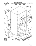 CABINET Diagram and Parts List for ET22DKXDW00  Whirlpool Refrigerator