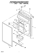 REFRIGERATOR DOOR PARTS Diagram and Parts List for GR9FHKXPS00  Whirlpool Refrigerator