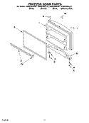 FREEZER DOOR, OPTIONAL Diagram and Parts List for GR9SHMXLT01  Whirlpool Refrigerator