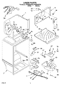 LINER Diagram and Parts List for ET8MTEXKT02  Whirlpool Refrigerator