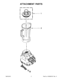 ATTACHMENT PARTS Diagram and Parts List for  KitchenAid Blender