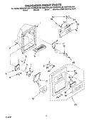 DISPENSER FRONT Diagram and Parts List for GS2SHGXLS00  Whirlpool Refrigerator