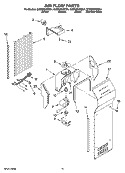 AIR FLOW PARTS Diagram and Parts List for GC5SHEXNQ04  Whirlpool Refrigerator