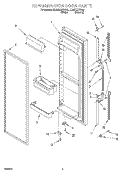 REFRIGERATOR DOOR Diagram and Parts List for ED25RQXFN02  Whirlpool Refrigerator