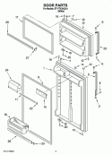 DOOR PARTS Diagram and Parts List for ET1FTKXKQ10  Whirlpool Refrigerator
