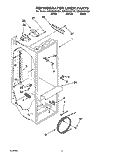 REFRIGERATOR LINER Diagram and Parts List for GD5SHGXKB01  Whirlpool Refrigerator