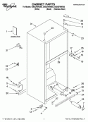 CABINET PARTS Diagram and Parts List for G9IXEFMWB00  Whirlpool Refrigerator