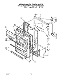 REFRIGERATOR DOOR, LIT/OPTIONAL Diagram and Parts List for ET18ZKXWG10  Whirlpool Refrigerator