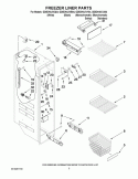 FREEZER LINER PARTS Diagram and Parts List for GD5DHAXVB04  Whirlpool Refrigerator
